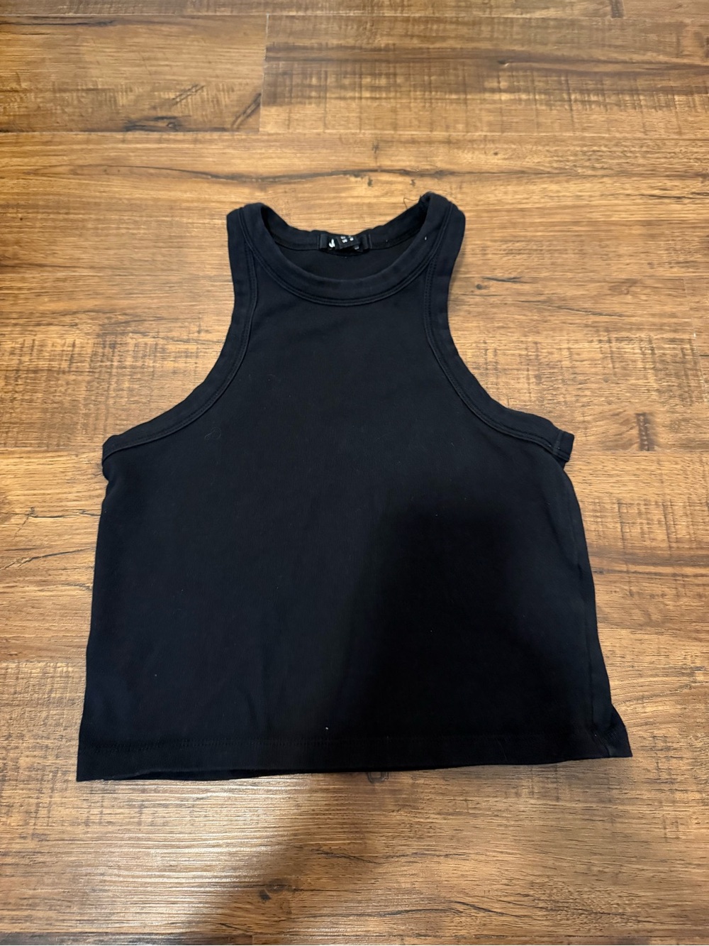 Women’s Black Racerback Crop Tank Top
